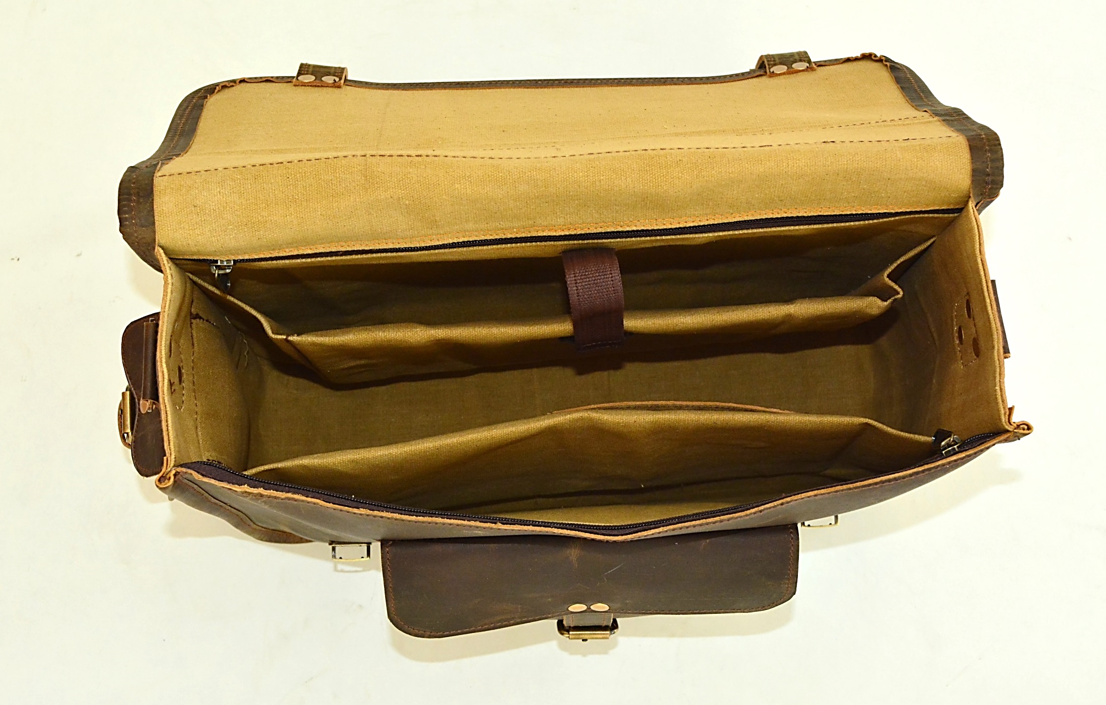 Satchel And Fable 16 inch Leather Messenger bag for men Handmade Vintage Laptop Computer Shoulder Brown Office Briefcase (Dark Brown, 16" L x 12" H x 4" W) - Image 4