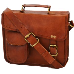 Men's Genuine Leather Small Briefcase Messenger Satchel Ipad Tab Tablet Bag 11 compatible with Apple product