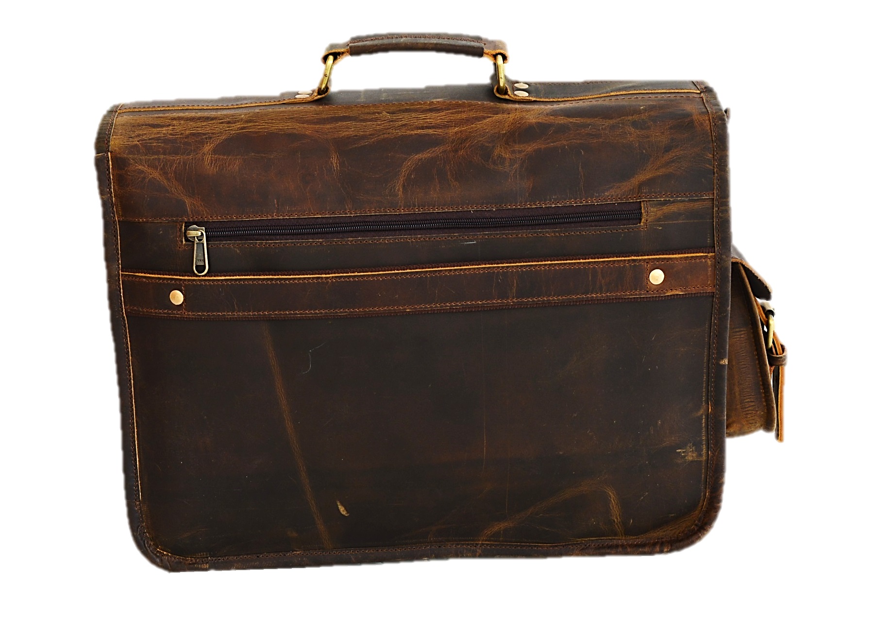 Satchel And Fable 16 inch Leather Messenger bag for men Handmade Vintage Laptop Computer Shoulder Brown Office Briefcase (Dark Brown, 16" L x 12" H x 4" W) - Image 3