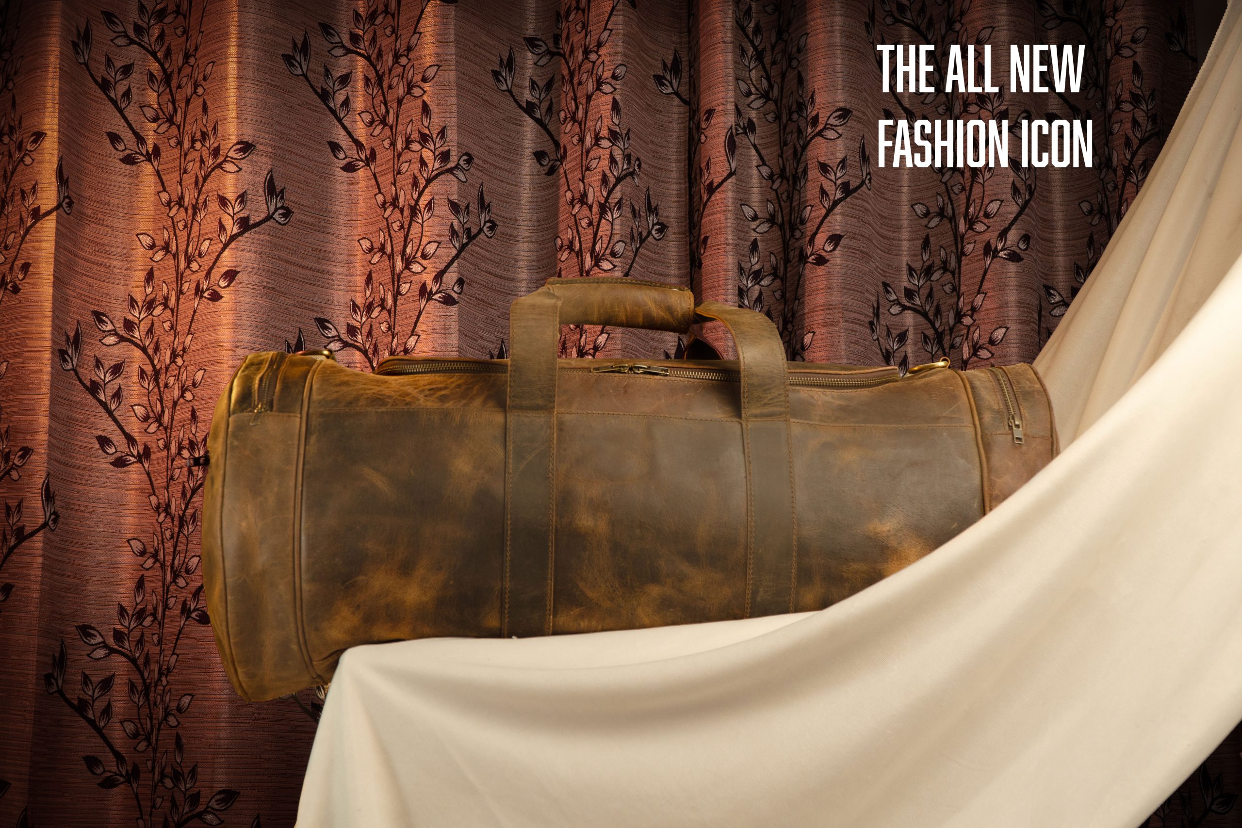 Satchel and fable 26 inch Handmade Vintage Brown Leather Duffel Travel Gym Sports Weekend Bag for Men - Image 6